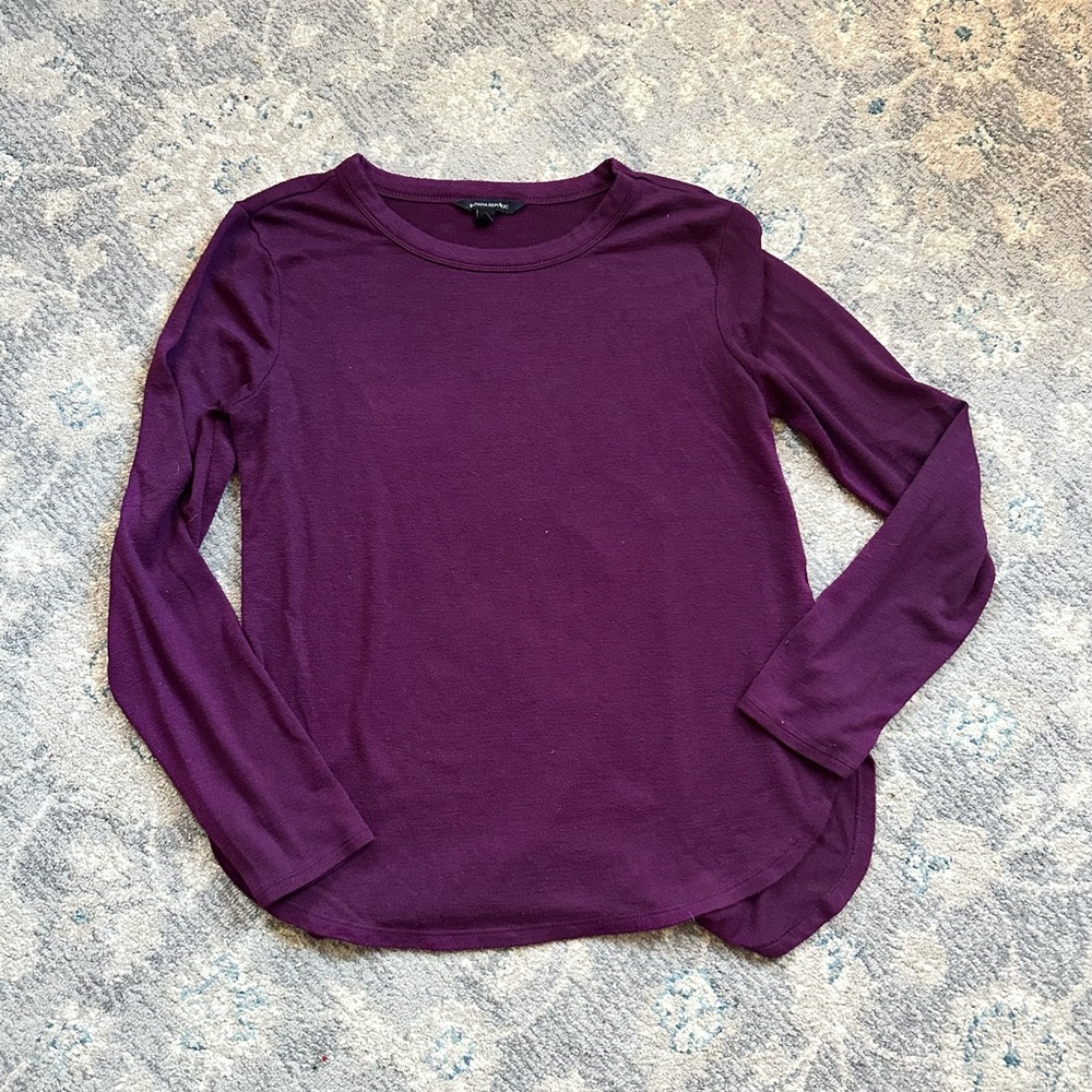 Banana Republic Rich Purple Knit Top